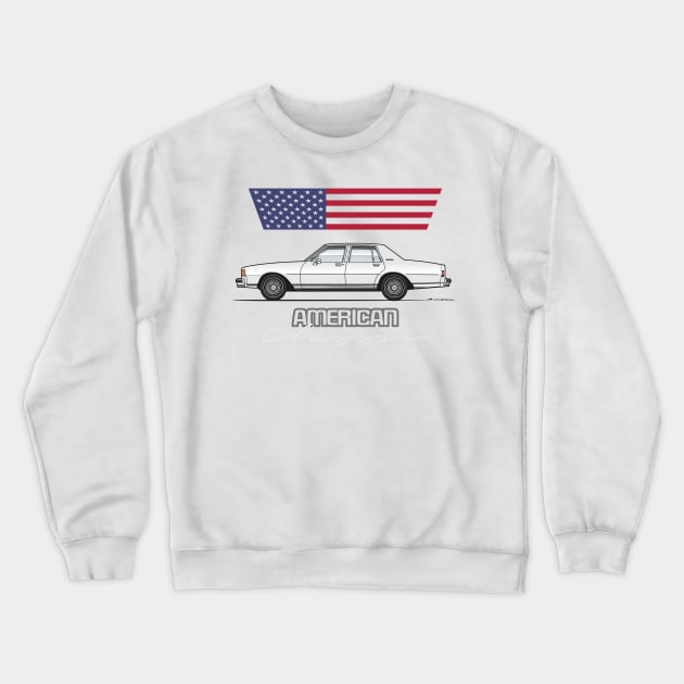 American Classic White Crewneck Sweatshirt by JRCustoms44